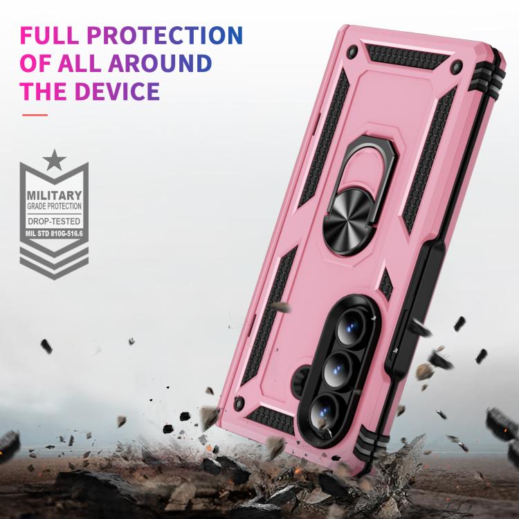 For Samsung Galaxy Z Fold7 5G Shockproof TPU + PC Phone Case with Holder