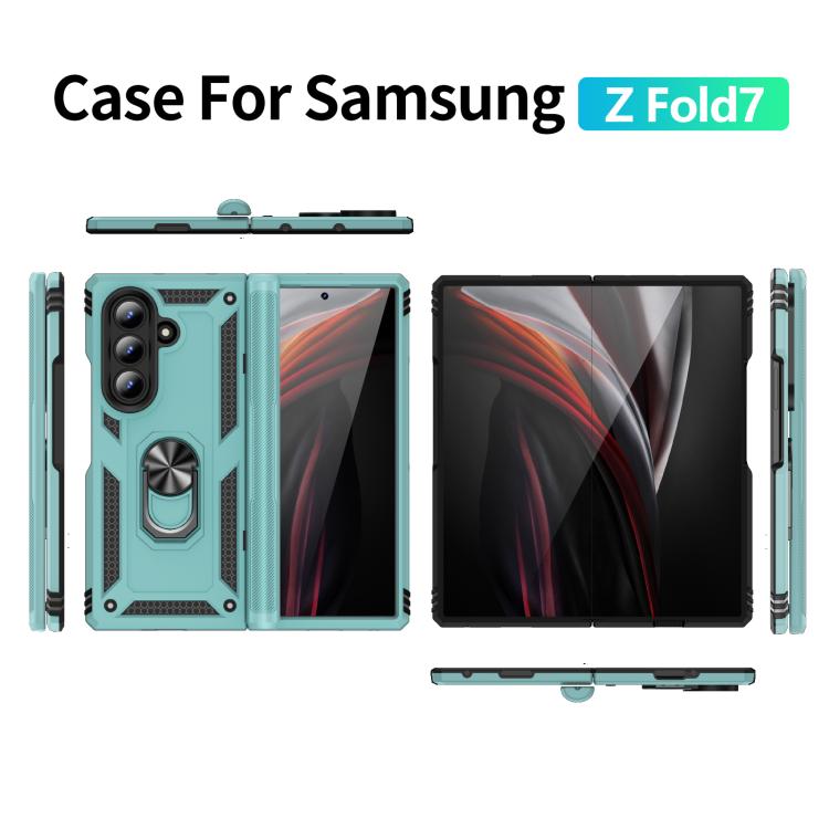 For Samsung Galaxy Z Fold7 5G Shockproof TPU + PC Phone Case with Holder