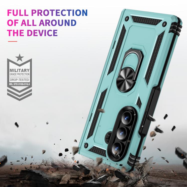 For Samsung Galaxy Z Fold7 5G Shockproof TPU + PC Phone Case with Holder