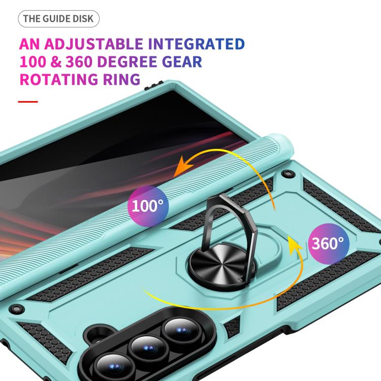 For Samsung Galaxy Z Fold7 5G Shockproof TPU + PC Phone Case with Holder