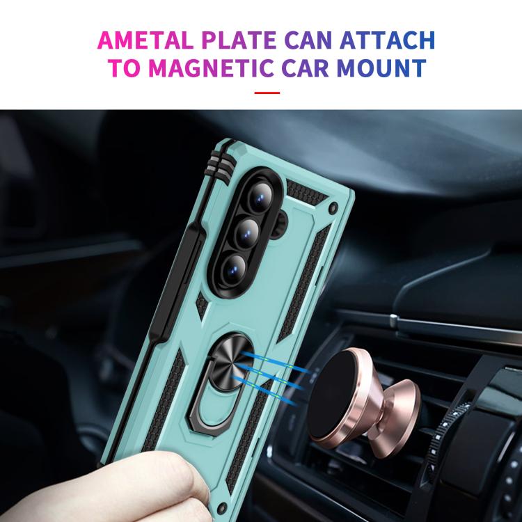 For Samsung Galaxy Z Fold7 5G Shockproof TPU + PC Phone Case with Holder