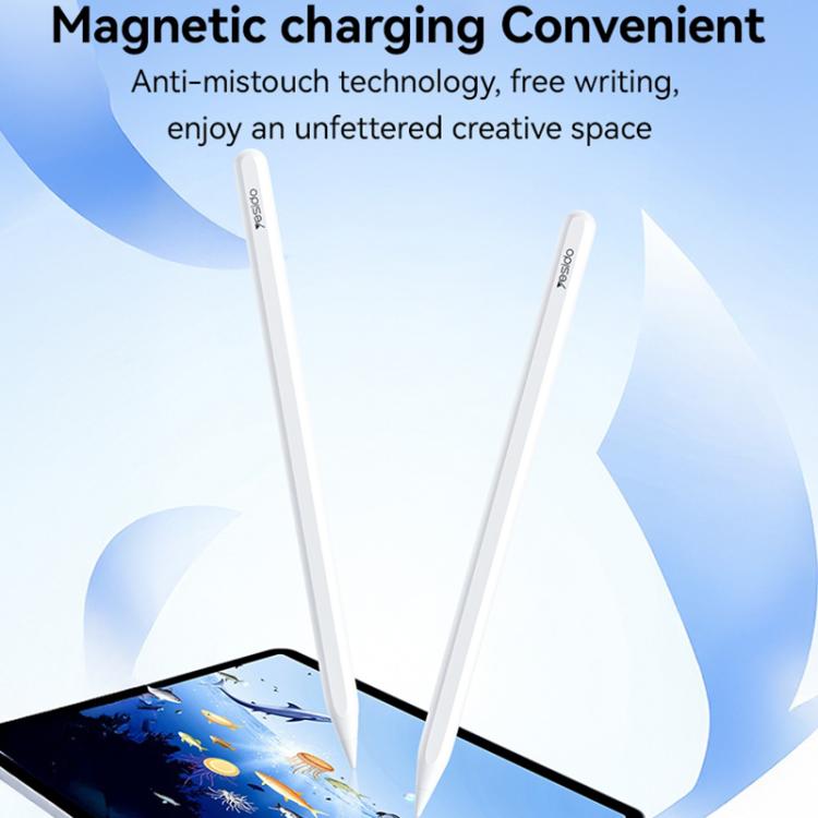 Yesido ST18 Magnetic Wireless Charging Stylus Pencil For iPad Series - White