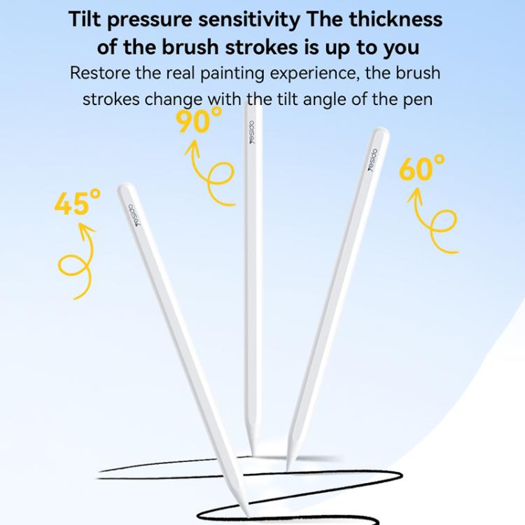 Yesido ST18 Magnetic Wireless Charging Stylus Pencil For iPad Series - White