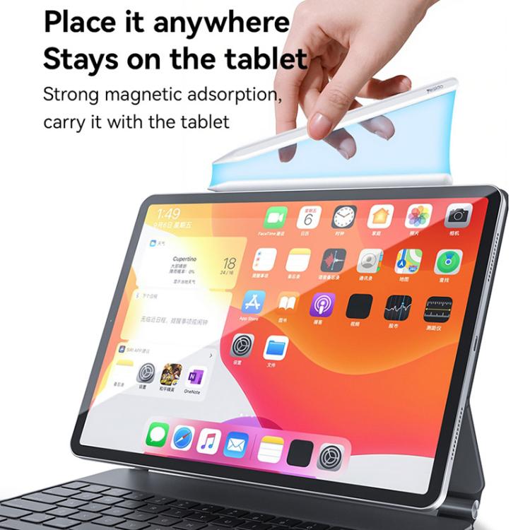 Yesido ST18 Magnetic Wireless Charging Stylus Pencil For iPad Series - White