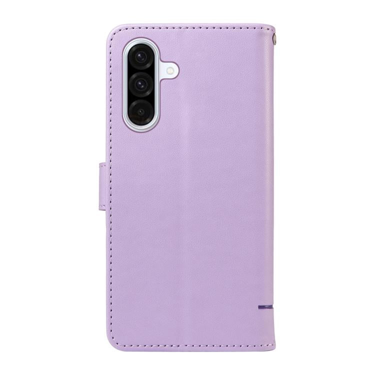 For Samsung Galaxy A56 5G Adorable Cat Embossed Pattern Flip Leather Phone Case