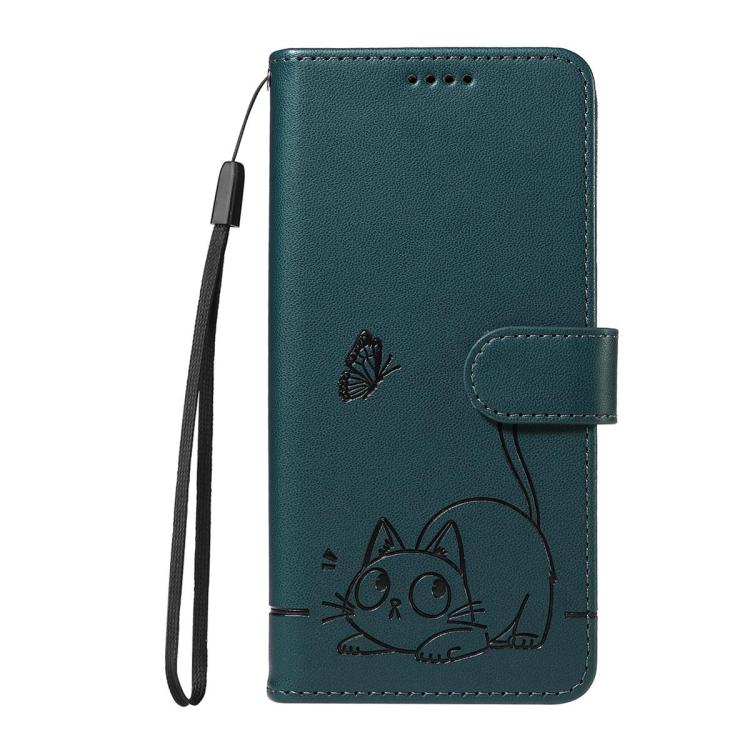 For Galaxy A27 5G Adorable Cat Embossed Pattern Flip Leather Phone Case