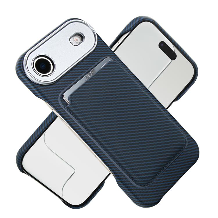 For iPhone Air Carbon Fiber MagSafe Magnetic Card Holder Phone Case