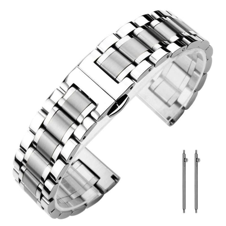14mm xDfind Five-bead Solid Stainless Steel Butterfly Buckle Watch Band