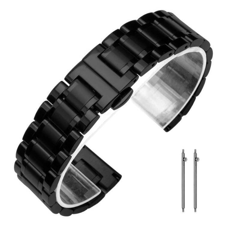 18mm xDfind Five-bead Solid Stainless Steel Butterfly Buckle Watch Band