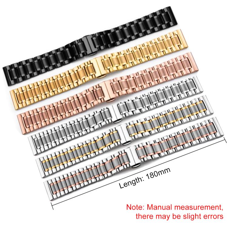 14mm xDfind Five-bead Solid Stainless Steel Butterfly Buckle Watch Band