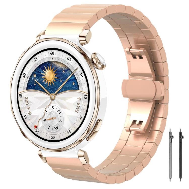 22mm xDfind One-bead Bamboo Solid Stainless Steel Watch Band