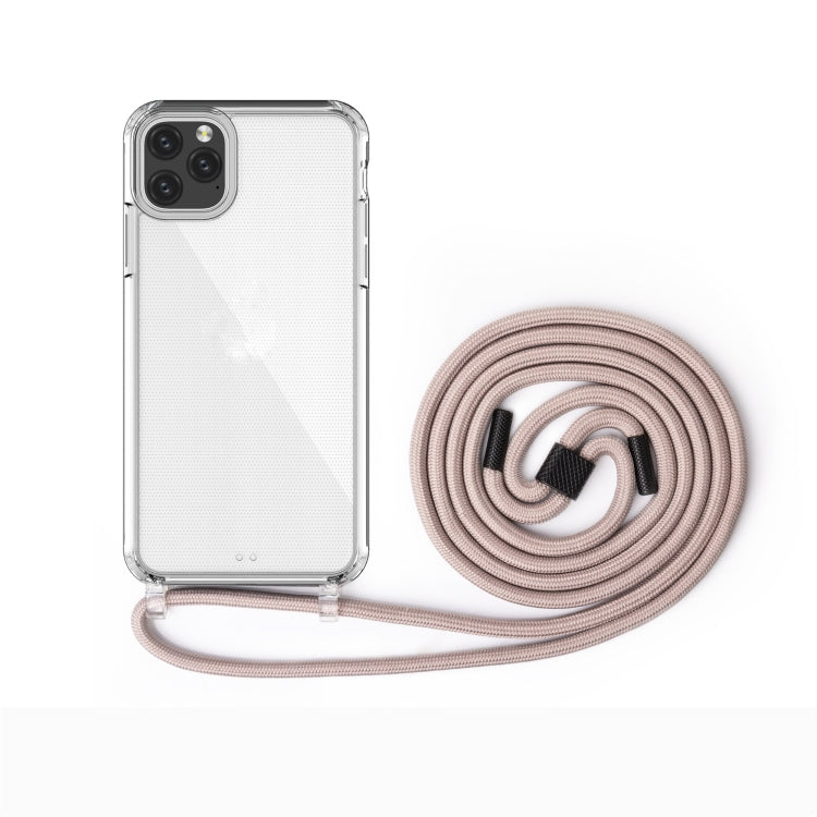 For iPhone 11 PC+TPU Transparent All-inclusive Acrylic 2-in-1 Shockproof Phone Protective Case with Lanyard