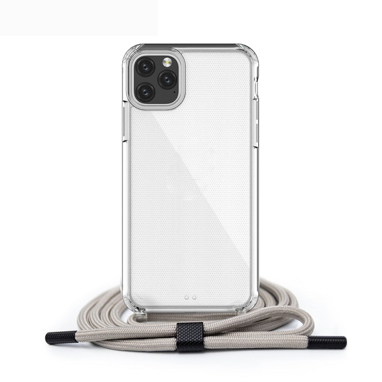 For iPhone 11 PC+TPU Transparent All-inclusive Acrylic 2-in-1 Shockproof Phone Protective Case with Lanyard