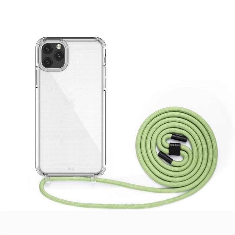 For iPhone 11 PC+TPU Transparent All-inclusive Acrylic 2-in-1 Shockproof Phone Protective Case with Lanyard
