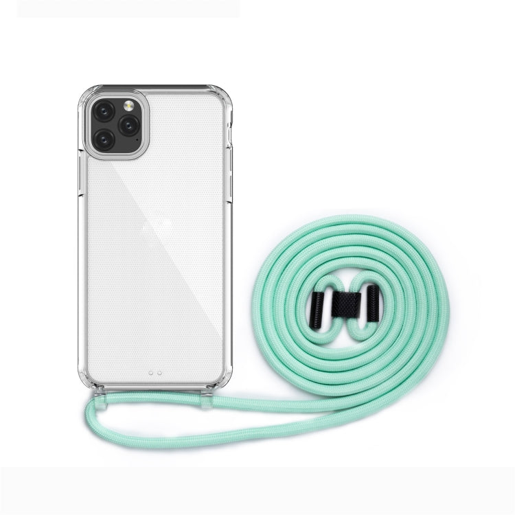 For iPhone 11 PC+TPU Transparent All-inclusive Acrylic 2-in-1 Shockproof Phone Protective Case with Lanyard