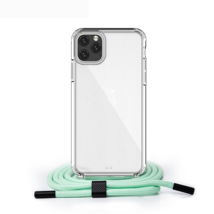 For iPhone 11 PC+TPU Transparent All-inclusive Acrylic 2-in-1 Shockproof Phone Protective Case with Lanyard