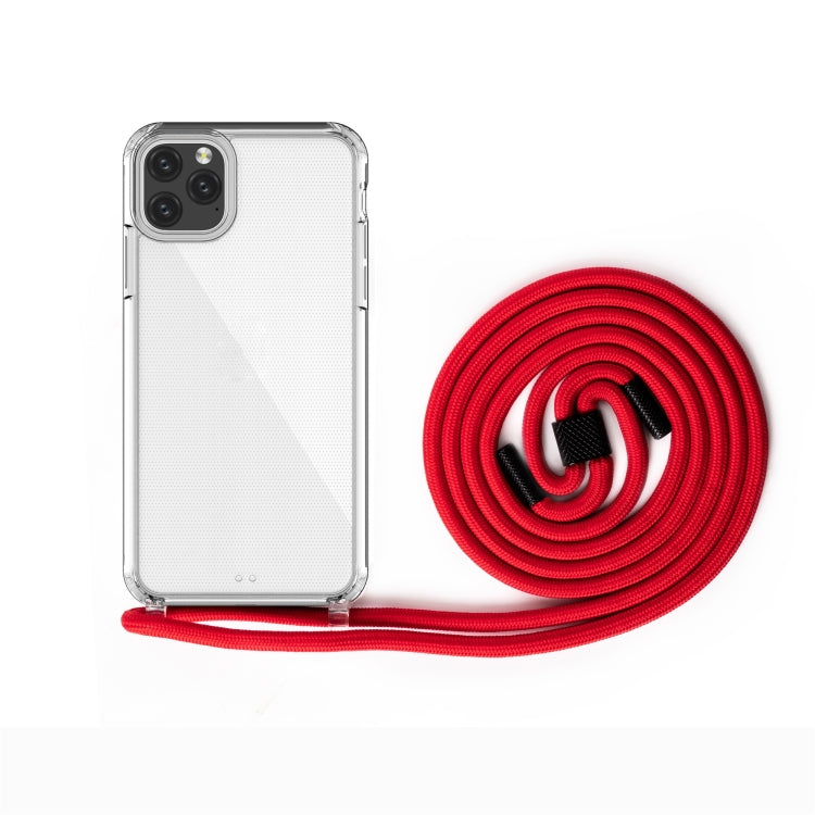 For iPhone 11 PC+TPU Transparent All-inclusive Acrylic 2-in-1 Shockproof Phone Protective Case with Lanyard