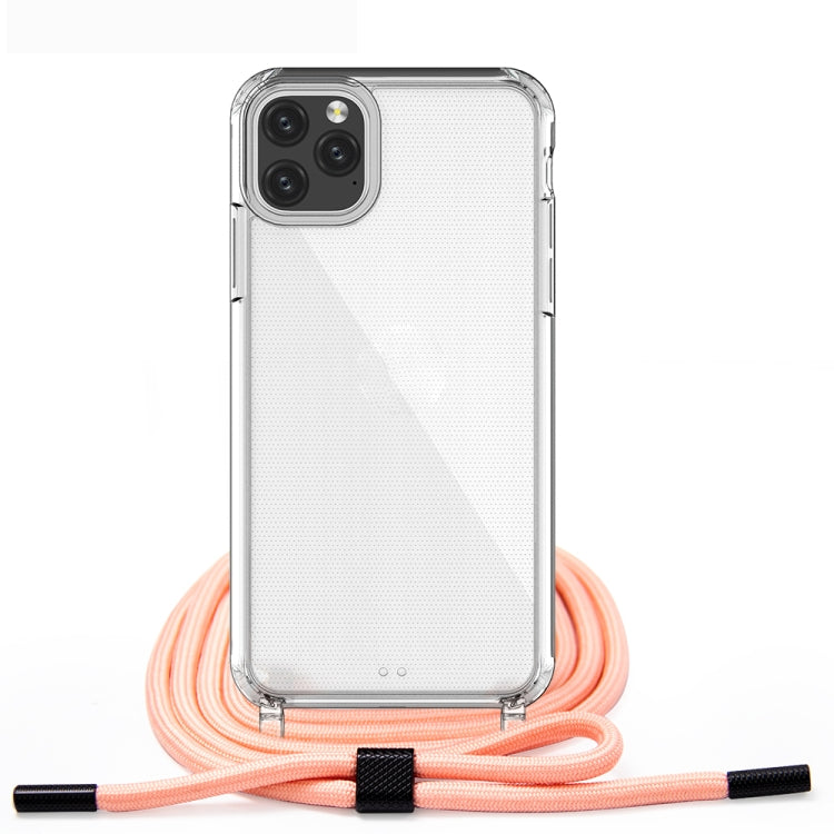 For iPhone 11 PC+TPU Transparent All-inclusive Acrylic 2-in-1 Shockproof Phone Protective Case with Lanyard