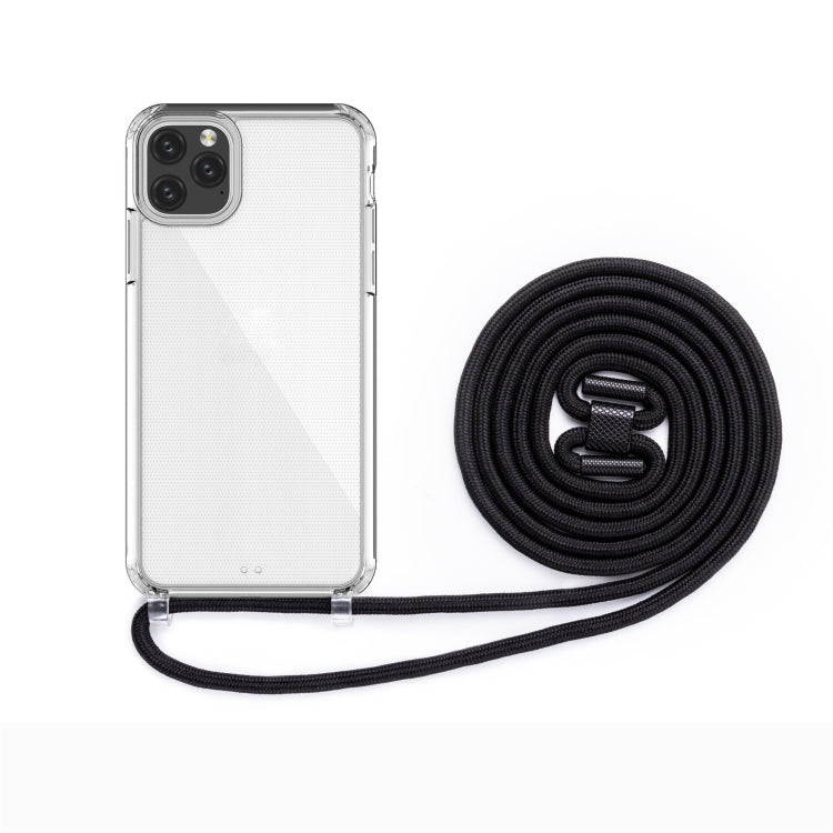 For iPhone 11 Pro PC+TPU Transparent All-inclusive Acrylic 2-in-1 Shockproof Phone Protective Case with Lanyard
