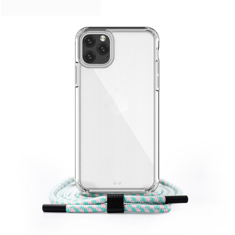 For iPhone 11 Pro PC+TPU Transparent All-inclusive Acrylic 2-in-1 Shockproof Phone Protective Case with Lanyard