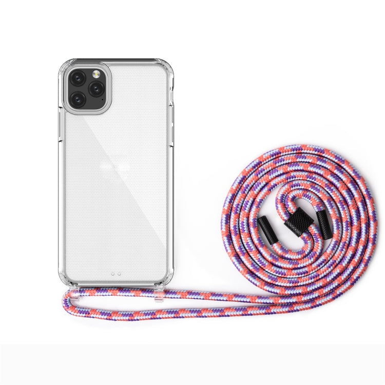 For iPhone 11 Pro PC+TPU Transparent All-inclusive Acrylic 2-in-1 Shockproof Phone Protective Case with Lanyard