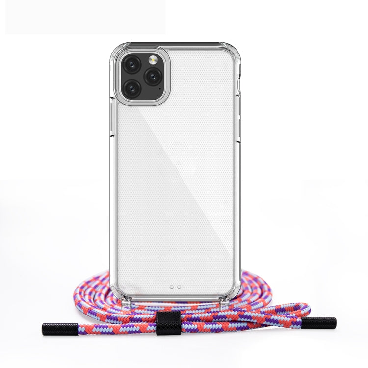 For iPhone 11 Pro PC+TPU Transparent All-inclusive Acrylic 2-in-1 Shockproof Phone Protective Case with Lanyard