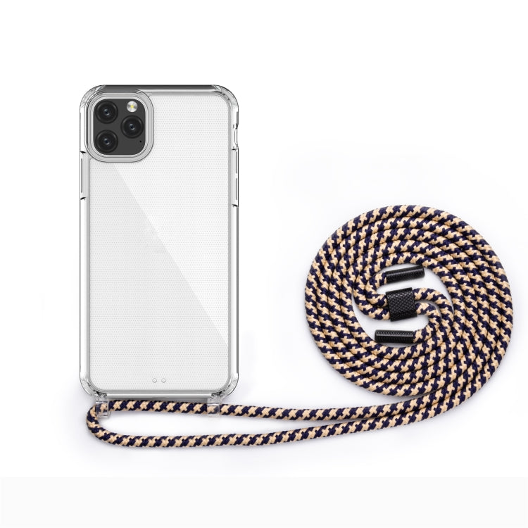 For iPhone 11 Pro Max PC+TPU Transparent All-inclusive Acrylic 2-in-1 Shockproof Phone Protective Case with Lanyard