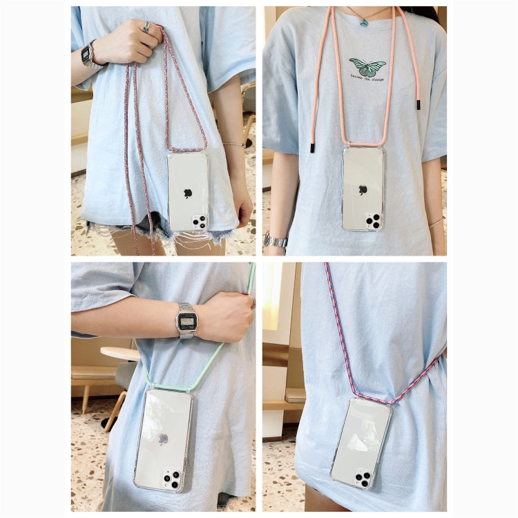 For iPhone 11 Pro Max PC+TPU Transparent All-inclusive Acrylic 2-in-1 Shockproof Phone Protective Case with Lanyard