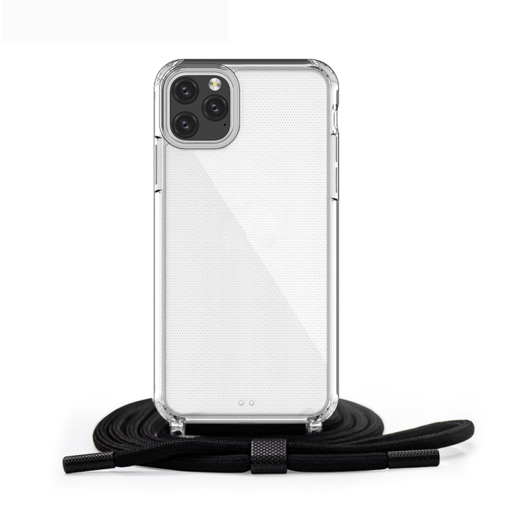 For iPhone 11 Pro Max PC+TPU Transparent All-inclusive Acrylic 2-in-1 Shockproof Phone Protective Case with Lanyard