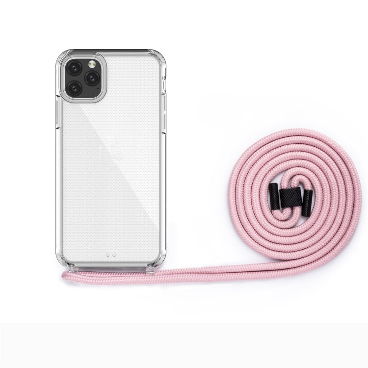 For iPhone 11 Pro Max PC+TPU Transparent All-inclusive Acrylic 2-in-1 Shockproof Phone Protective Case with Lanyard