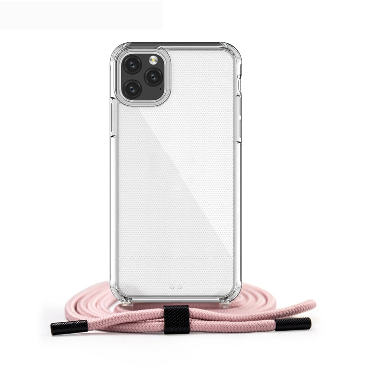 For iPhone 11 Pro Max PC+TPU Transparent All-inclusive Acrylic 2-in-1 Shockproof Phone Protective Case with Lanyard