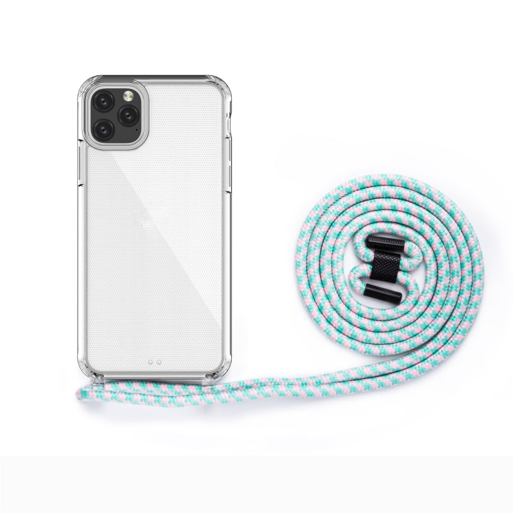 For iPhone 11 Pro Max PC+TPU Transparent All-inclusive Acrylic 2-in-1 Shockproof Phone Protective Case with Lanyard