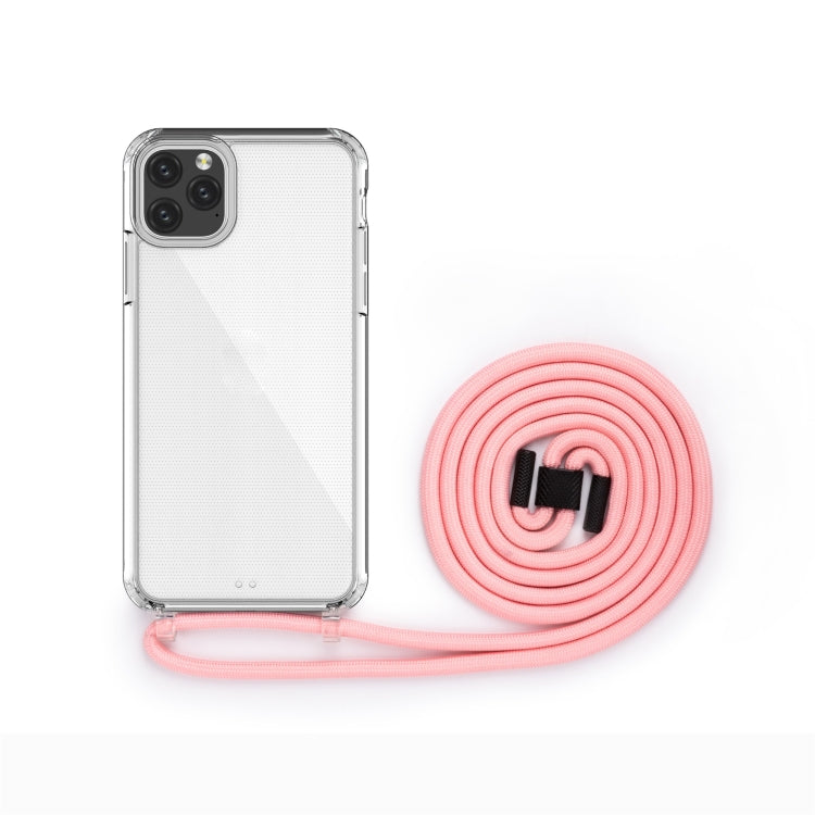 For iPhone 11 Pro Max PC+TPU Transparent All-inclusive Acrylic 2-in-1 Shockproof Phone Protective Case with Lanyard