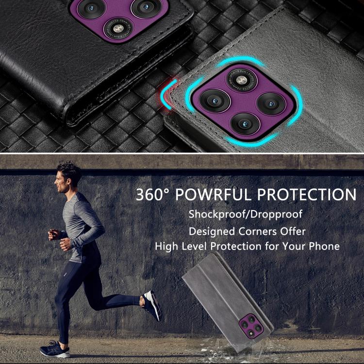 For Motorola Edge 60 Pro TTUDRCH RFID Retro Texture Magnetic Leather Phone Case