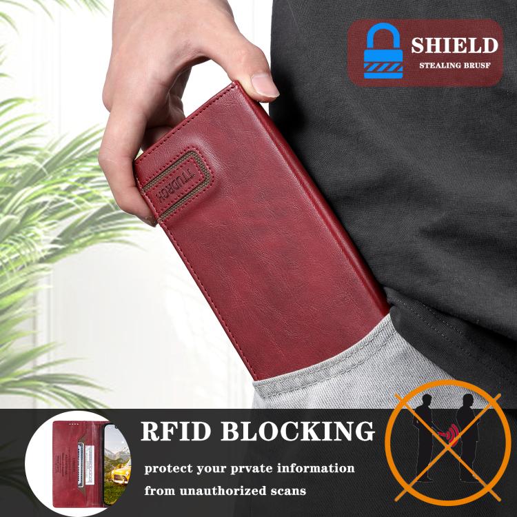 For Motorola Edge 60 Pro TTUDRCH RFID Retro Texture Magnetic Leather Phone Case