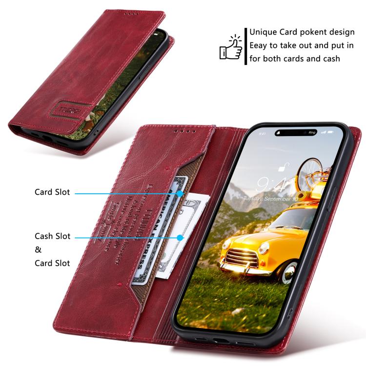 For Motorola Edge 60 Pro TTUDRCH RFID Retro Texture Magnetic Leather Phone Case