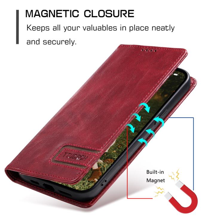 For Motorola Edge 60 Pro TTUDRCH RFID Retro Texture Magnetic Leather Phone Case