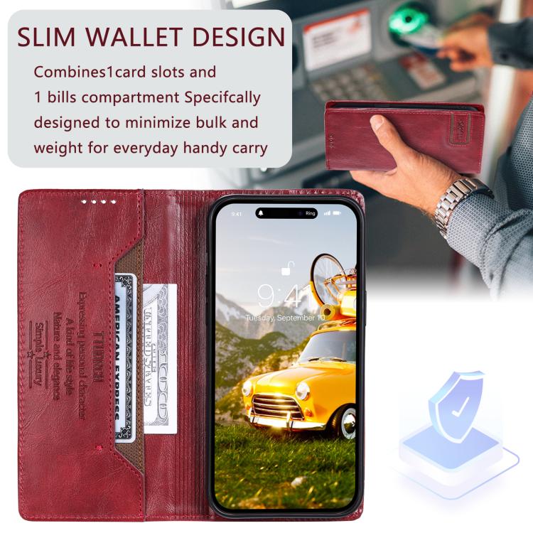 For Motorola Edge 60 Pro TTUDRCH RFID Retro Texture Magnetic Leather Phone Case
