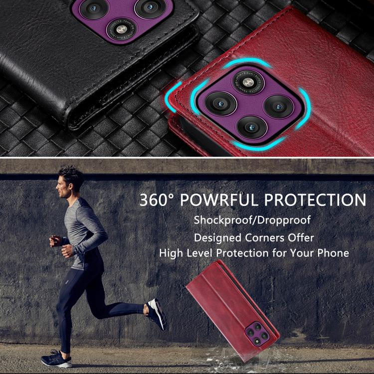 For Motorola Edge 60 Pro TTUDRCH RFID Retro Texture Magnetic Leather Phone Case