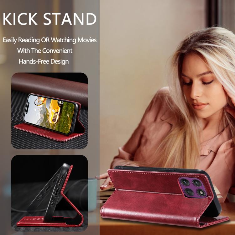 For Motorola Edge 60 Pro TTUDRCH RFID Retro Texture Magnetic Leather Phone Case