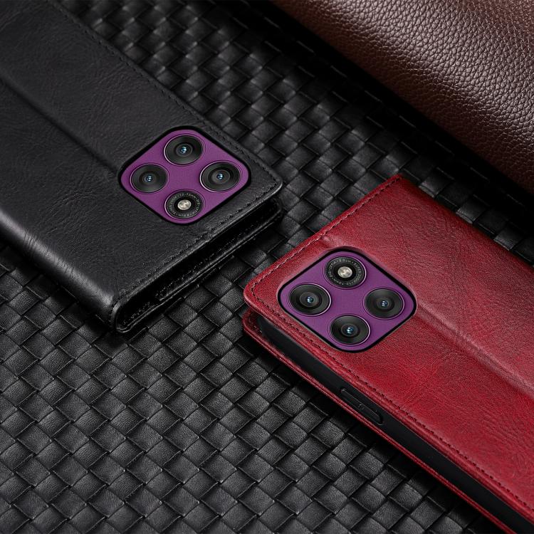 For Motorola Edge 60 Pro TTUDRCH RFID Retro Texture Magnetic Leather Phone Case
