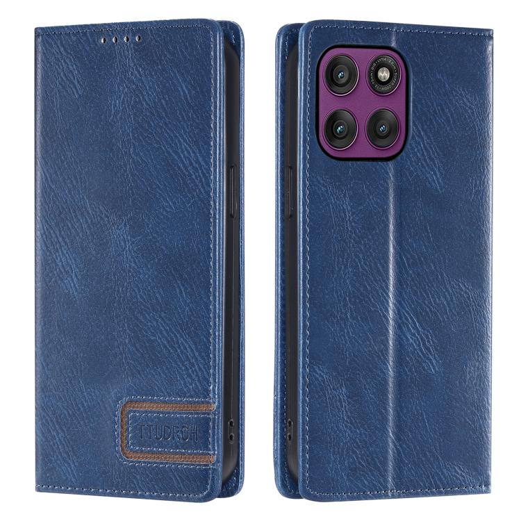 For Motorola Edge 60 Pro TTUDRCH RFID Retro Texture Magnetic Leather Phone Case