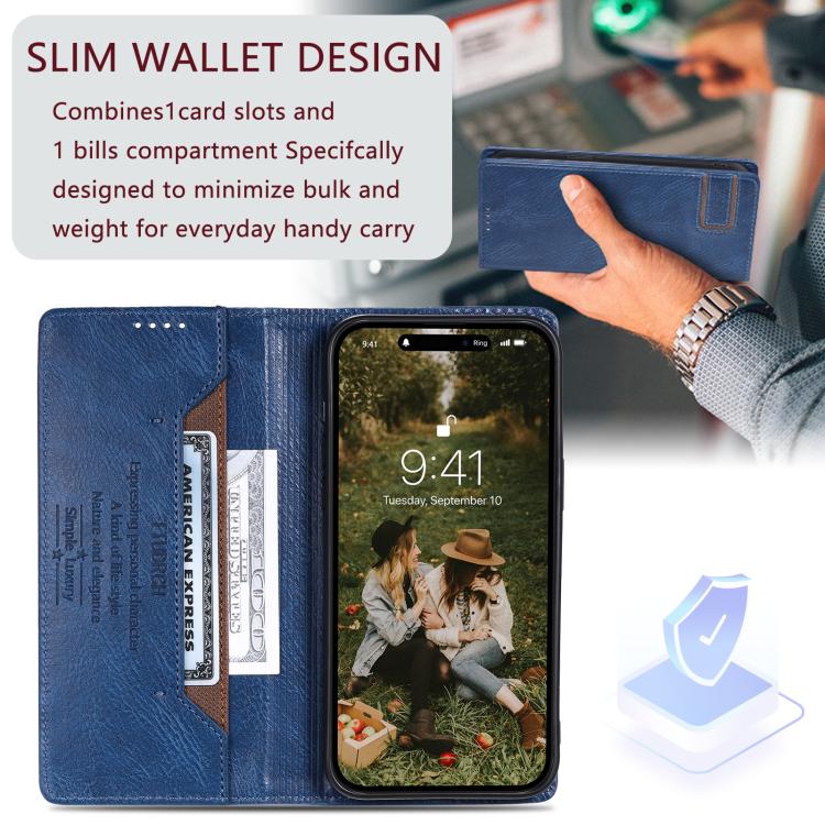 For Motorola Edge 60 Pro TTUDRCH RFID Retro Texture Magnetic Leather Phone Case