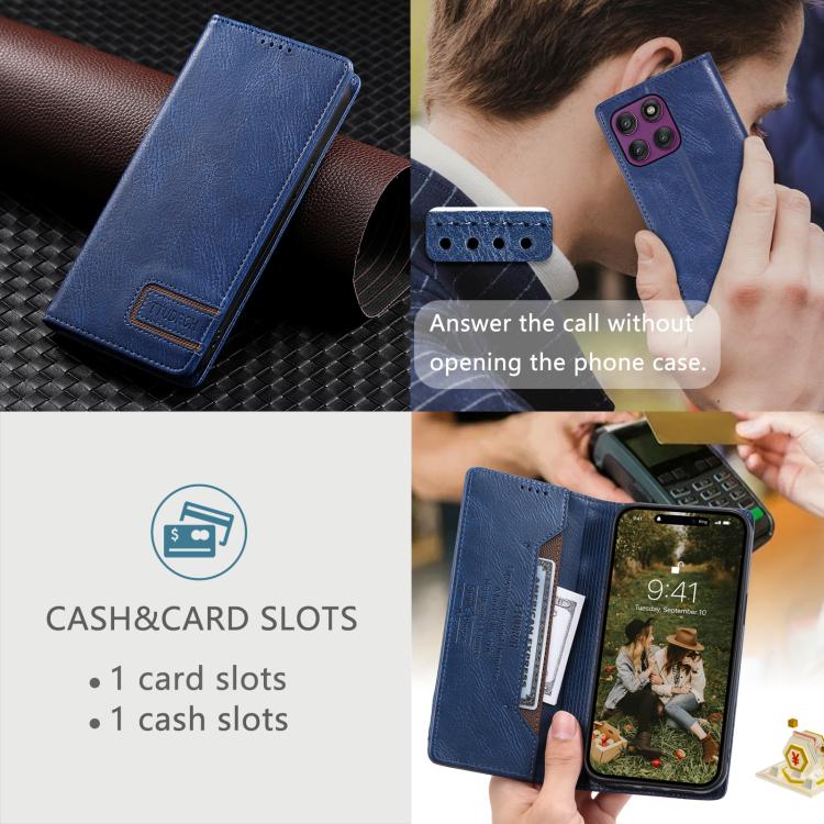 For Motorola Edge 60 Pro TTUDRCH RFID Retro Texture Magnetic Leather Phone Case