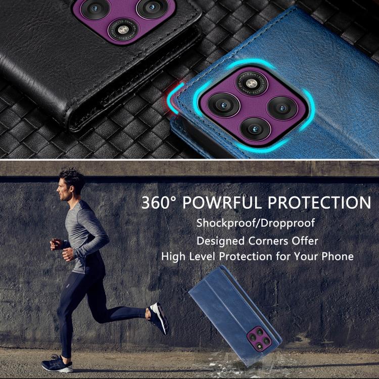 For Motorola Edge 60 Pro TTUDRCH RFID Retro Texture Magnetic Leather Phone Case
