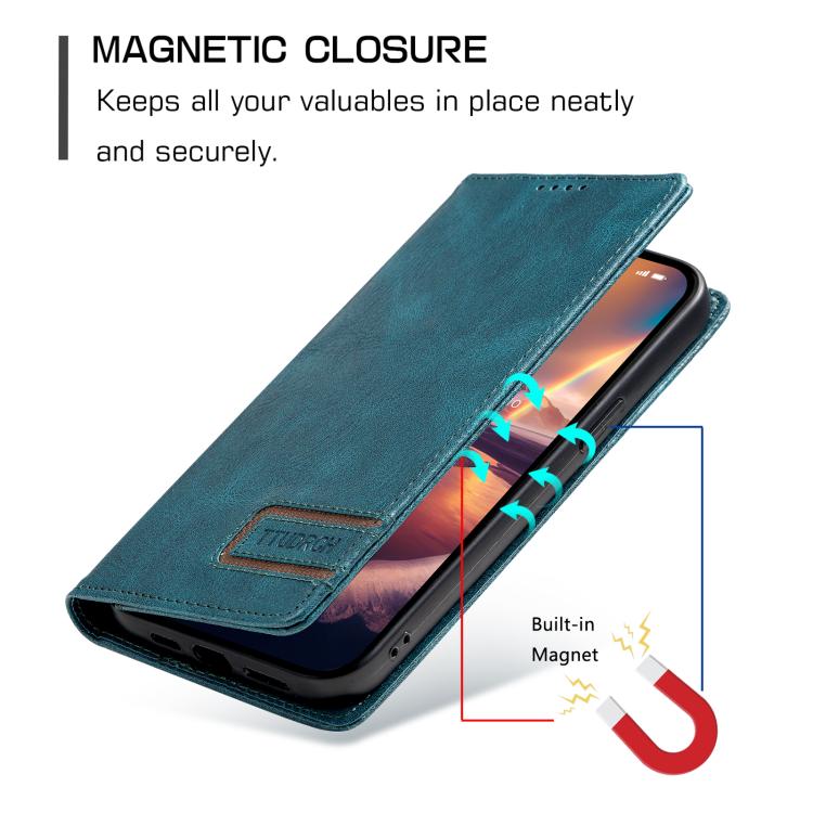 For Motorola Edge 60 Pro TTUDRCH RFID Retro Texture Magnetic Leather Phone Case