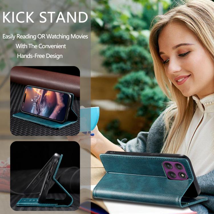 For Motorola Edge 60 Pro TTUDRCH RFID Retro Texture Magnetic Leather Phone Case