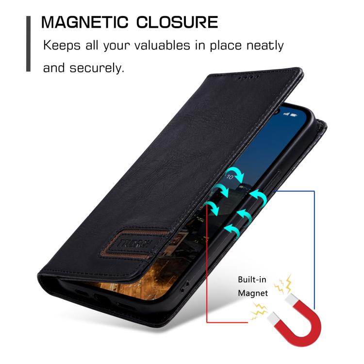 For Motorola Edge 60 Pro TTUDRCH RFID Retro Texture Magnetic Leather Phone Case