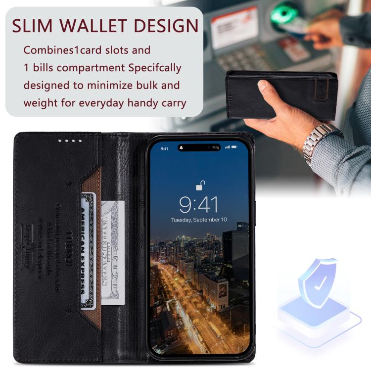 For Motorola Edge 60 Pro TTUDRCH RFID Retro Texture Magnetic Leather Phone Case