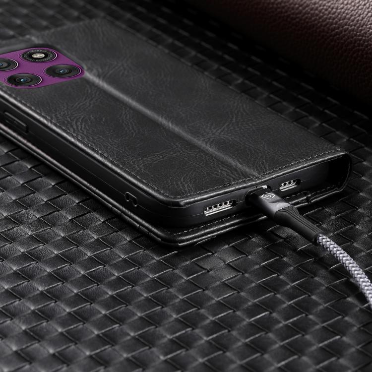 For Motorola Edge 60 Pro TTUDRCH RFID Retro Texture Magnetic Leather Phone Case